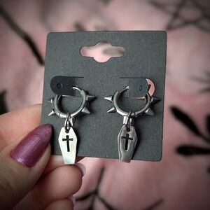 Stainless steel Silver Earrings